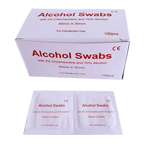 AIcohol Swabs with 2% Chlorhexidine and 70% Alcohol