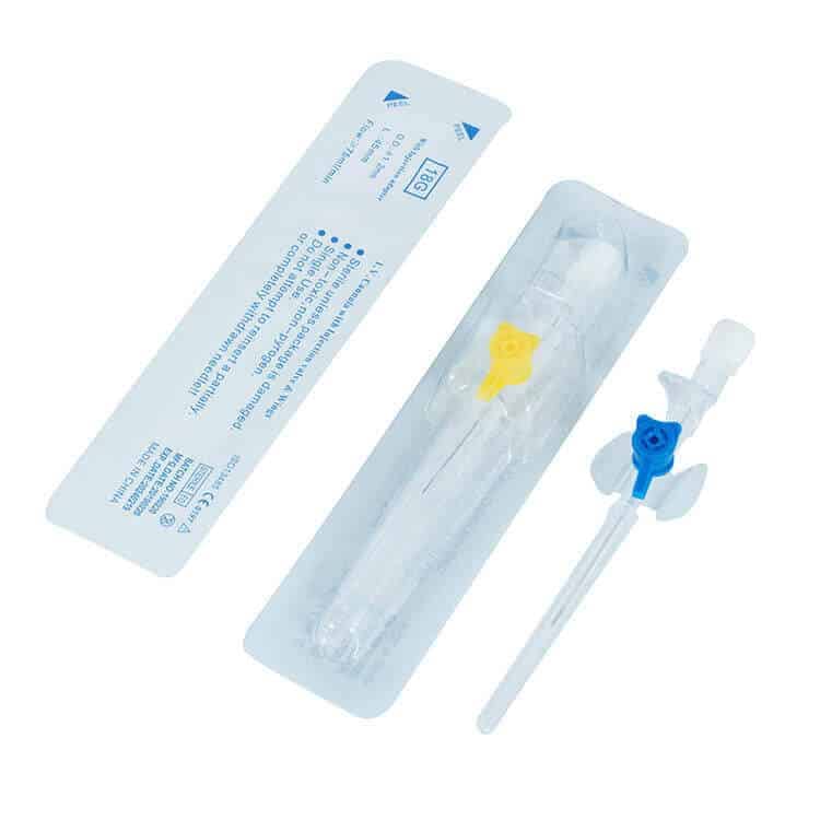 IV Cannula with Injection valveWings 1